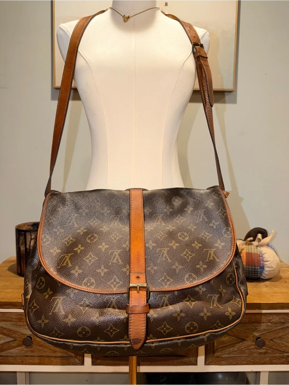 Louis Vuitton Monogram Saumur 35 Vintage
